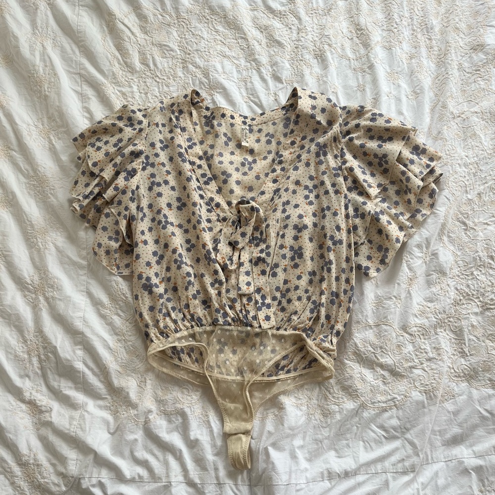 Free people Floral Spring Bodysuit